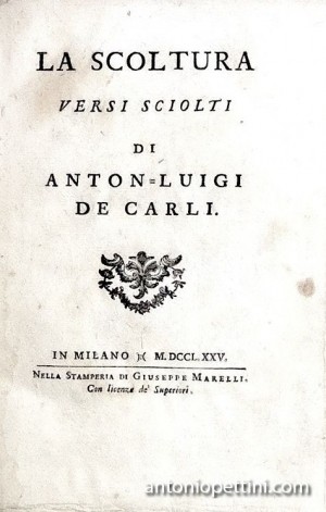 14 DOISSIN Louis DE CARLI Luigi Sculptura Carmen – La scultura Versi sciolti
